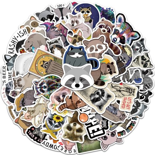 Набор наклеек / стикеров Еноты 50 шт