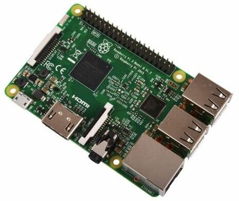 Микрокомпьютер Raspberry Pi 3 Model B Broadcom BCM2837 ARM Cortex-A53 @ 1,2GHz, 1GB RAM, 4 x USB 2.0, HDMI, 10/100 Ethernet, Micro SD Card Slot, Wi-Fi