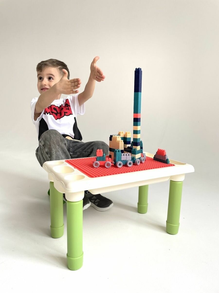 Детский развивающий стол и стул с конструктором - фотография № 11