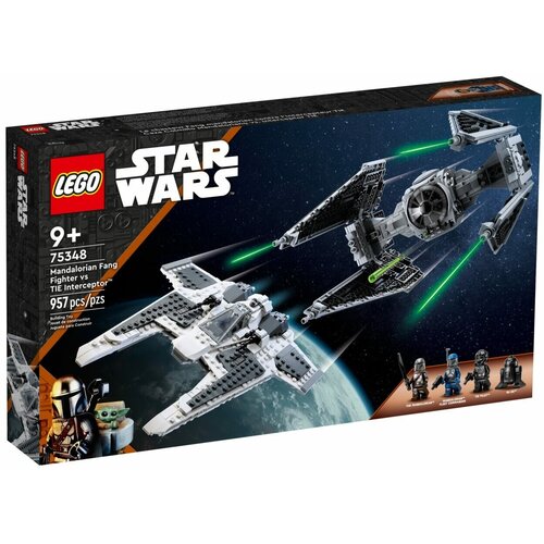 Конструктор LEGO 75348 Star Wars Mandalorian Fang Fighter vs. TIE Interceptor / лего Звездные Войны Мандалорский истребитель vs TIE-перехватчик 10900 star series wars tie fighter building block 550pcs bricks toys compatible with lepines 75122