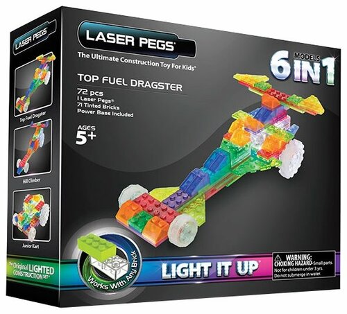 Конструктор Laser Pegs Zippy Do ZD130B Драгстер, 72 дет.