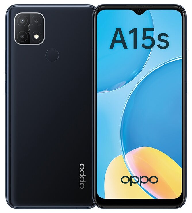 Смартфон OPPO A15s 4/128 ГБ, 2 SIM, черный