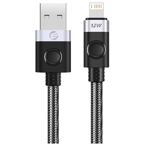 Кабель ORICO USB-A - Lightning (A2L), 1 м, 1 шт., черный/серебристый кабель orico usb a lightning a2l 1 м 1 шт черный серебристый