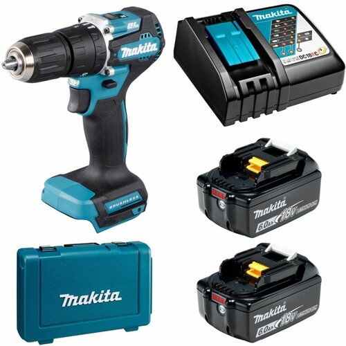 Дрель-шуруповерт ударная аккумуляторная LXT 18В - 40Нм аккумулятор 2х6Ач и зу Makita DHP487RGE 3069000₽