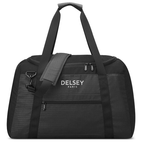 Сумка дорожная Delsey, 38 л, 54х35х24 см, плечевой ремень, черный