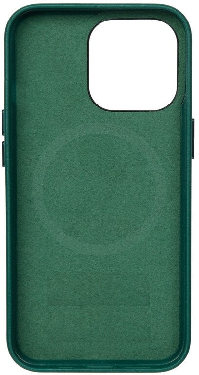 Чехол с MagSafe для iPhone 12 mini Кожаный (Leather Co)-Зелёный