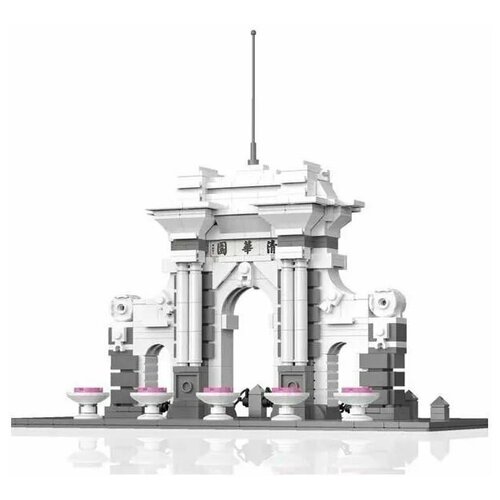 Конструктор CaDA Старые ворота всемирно известного университета - Цинхуа (649 деталей)