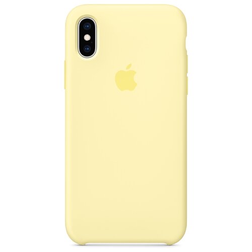 фото Чехол-накладка apple силиконовый для iphone xs лимонный крем
