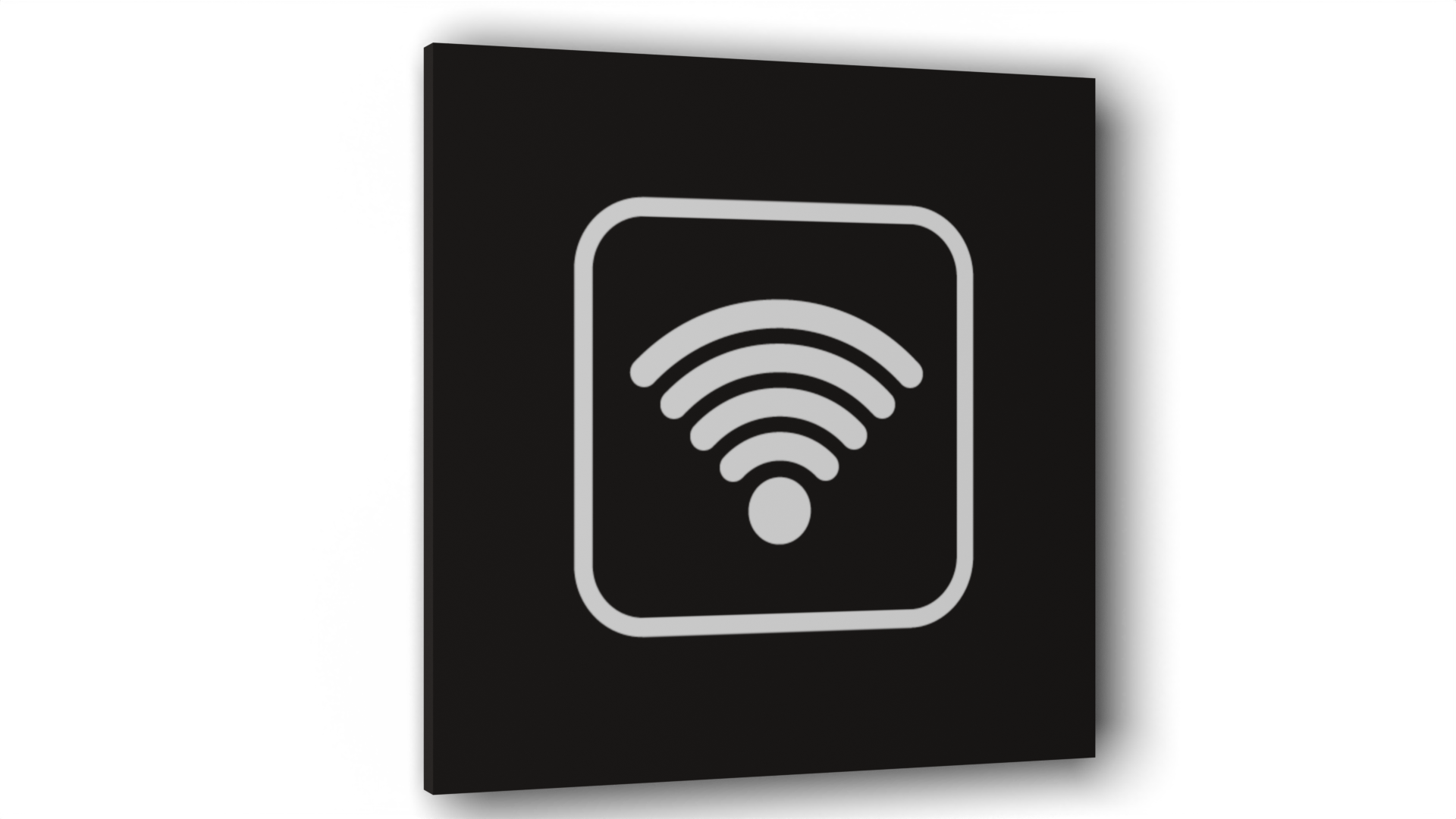 Табличка "Wi-Fi", Матовая линейка, цвет Черный, 10 см х 10 см