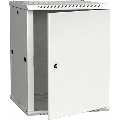 Шкаф коммутационный ITK Linea W (LWR3-18U66-MF) настенный 18U 600x600мм пер. дв. металл 90кг серый 500 шкаф itk lwr3 12u64 mf серый