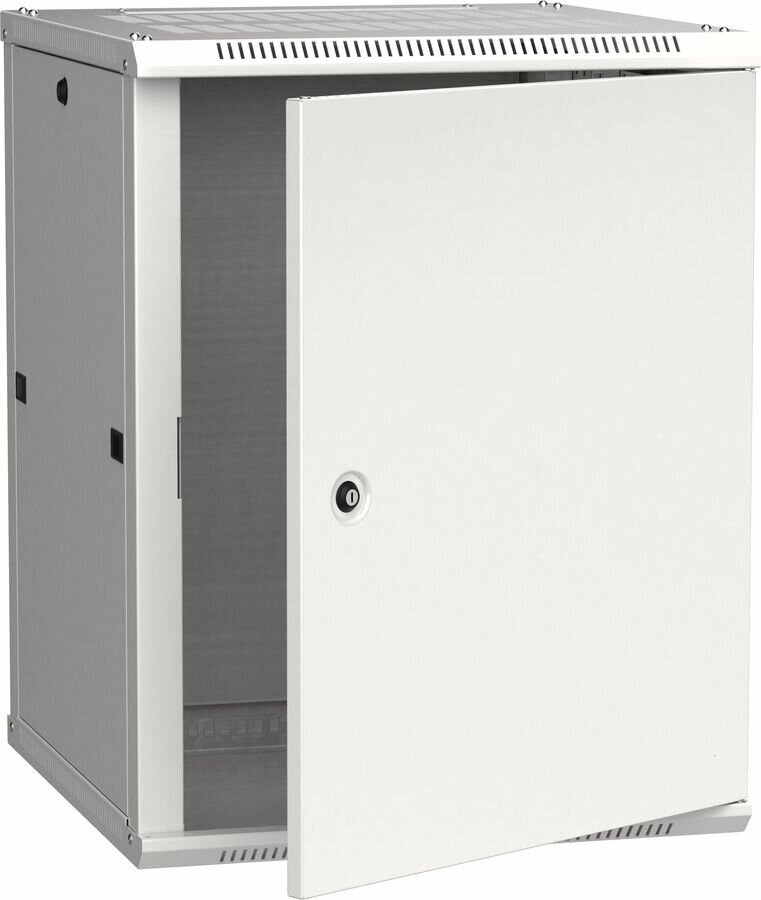 Шкаф коммутационный ITK Linea W (LWR3-15U66-MF) настенный 15U 600x450мм пер. дв. металл 90кг серый 500