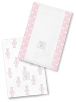 Swaddle Designs Набор полотенчиков для срыгивания (2 шт), 2 шт , расцветка: geo floral/синий/белый/с