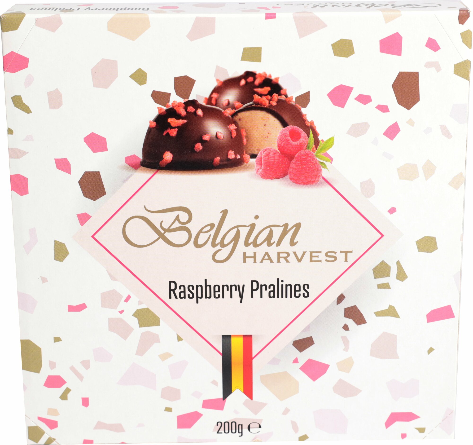 Шоколадные конфеты Belgian Harvest Raspberry с малиновой начинкой 200 гр.