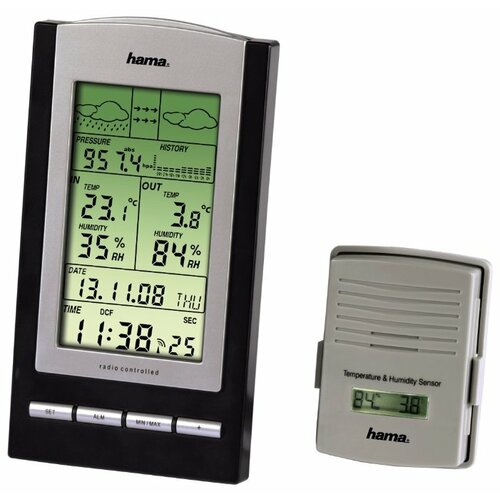 Погодная станция Hama EWS-800 серебристыйчерный 347000₽