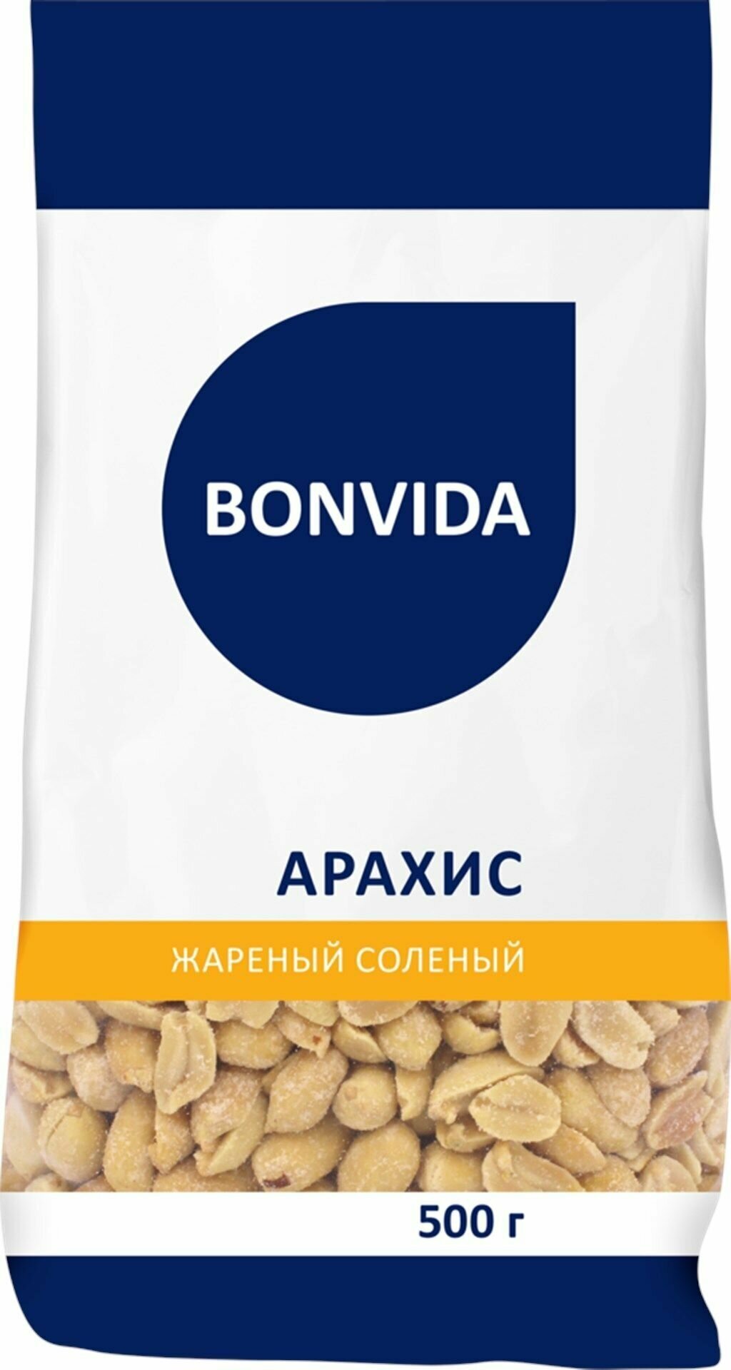 Арахис BONVIDA жареный соленый, 500 г - 4 шт.