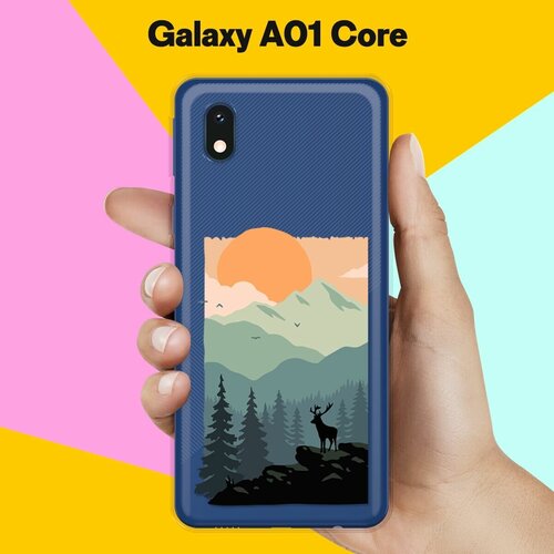 Силиконовый чехол Горы и лес на Samsung Galaxy A01 Core силиконовый чехол горы и лес на samsung galaxy a50