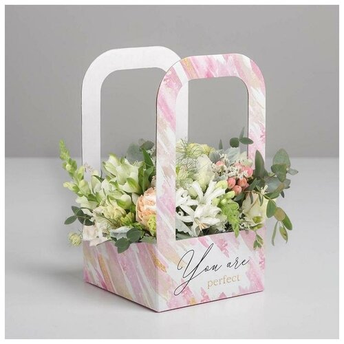 Коробка-переноска для цветов «Акварель