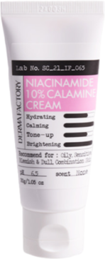 Derma Factory Крем успокаивающий для чувствительного типа кожи - Niacinamide 10% calamine cream, 30мл