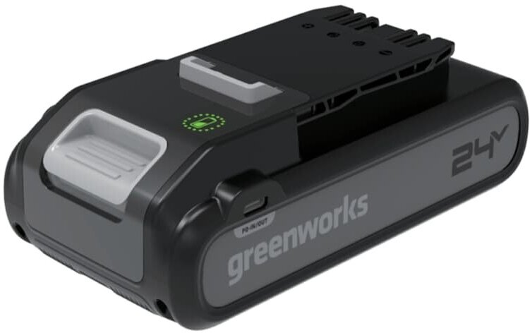 Аккумулятор Greenworks Арт. 2940407, 24V, 4Ач, с двумя USB-C разъемами