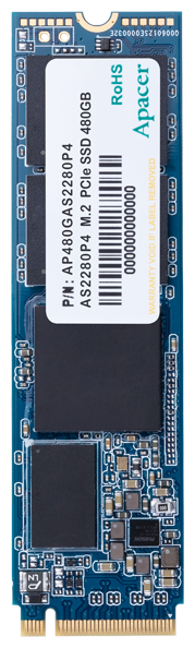 Apacer Накопитель SSD М.2 2280 AS2280P4 PCIe Gen3x2 with NVMe 480GB 3D TLC