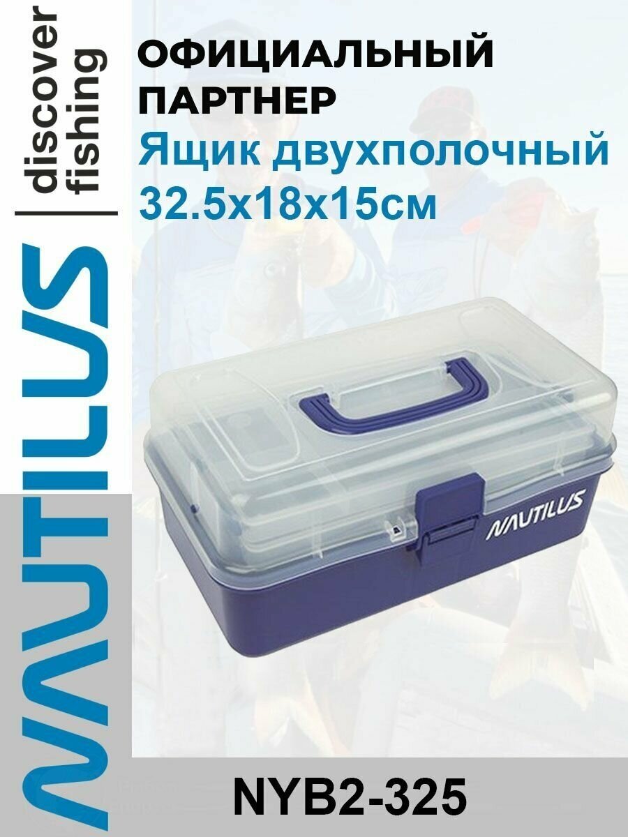 Ящик Nautilus двухполочный синий NYB2-325 32,5х18х15 см