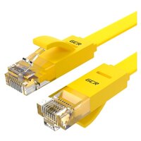 Плоский 1.5м LAN patch cord GCR сетевой кабель патч корд UTP CAT 6 RJ 45 для Ethernet cable роутер smart TV желтый