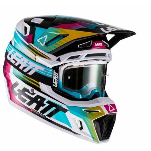 Шлем кроссовый + очки Leatt Moto 8.5 Helmet Kit (Aqua, XXL, 2022 (1022010115))