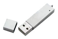 Флешка для нанесения логотипа в виде металлического слитка (64 Гб / GB USB 2.0 Серебро/Silver 201 Флеш накопитель apexto U903 брусок, полированный)