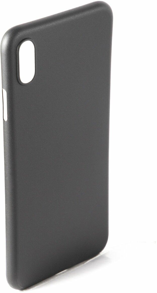 Чехол для Apple iPhone Xs Max / Ультратонкая накладка на Айфон Икс С Макс, полупрозрачная, (черный)