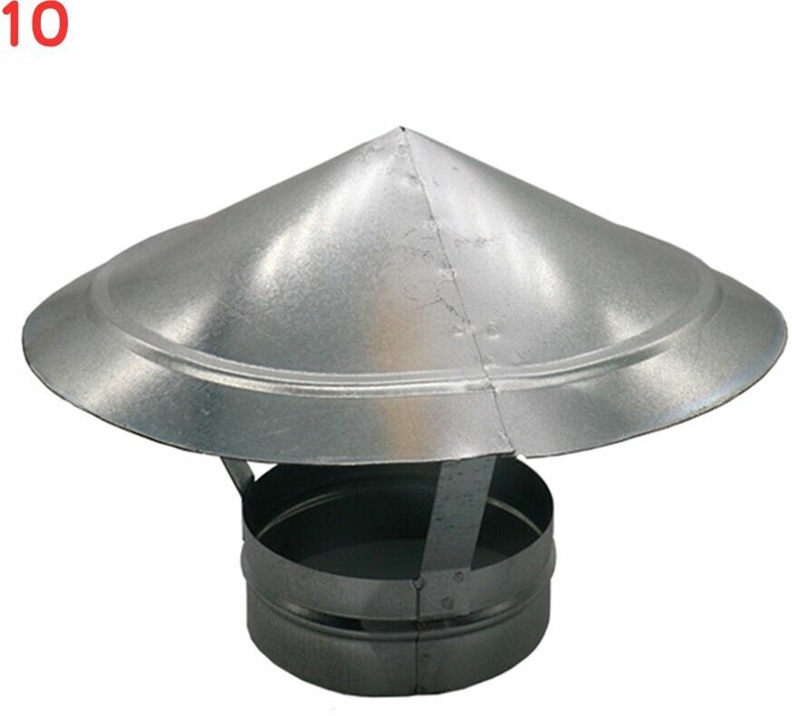Зонт крышный оцинкованный d100 мм (10 шт.)