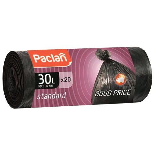 фото Мешки для мусора Paclan 30 л (20 шт.) черный