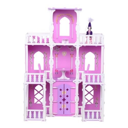 фото KRASATOYS кукольный домик "Малика" 000278, бело-розовый