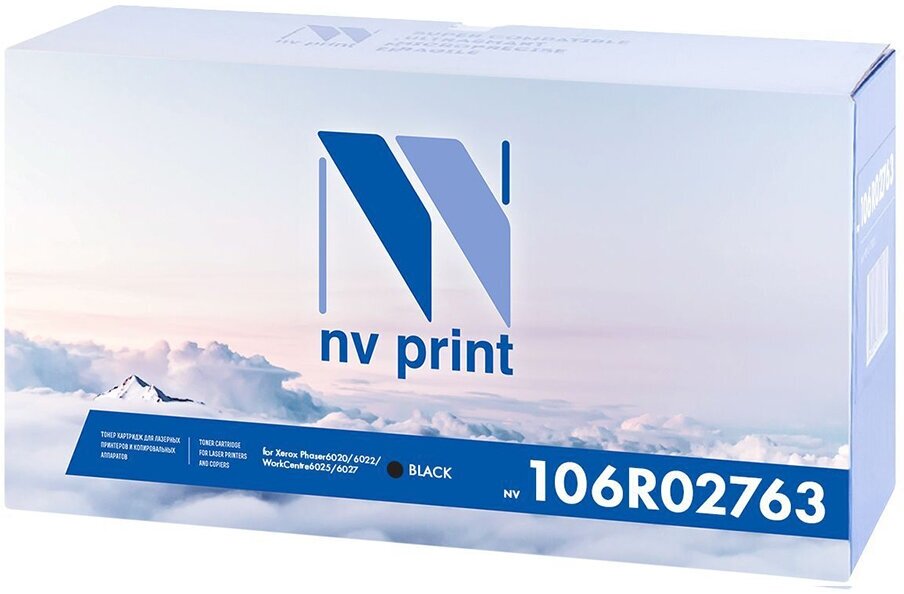 Картридж NV Print совместимый 106R02763 для Xerox Phaser 6020/6022/WorkCentre 6025/6027 (2000k) (черный) {43047}