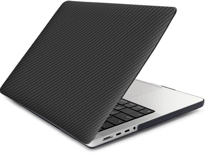 Чехол для MacBook Pro 14 2021 A2442, Nova Store, пластик, Черная под карбон