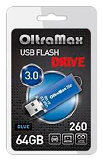 USB-накопитель (флешка) OltraMax 260 64Gb (USB 3.0), синий