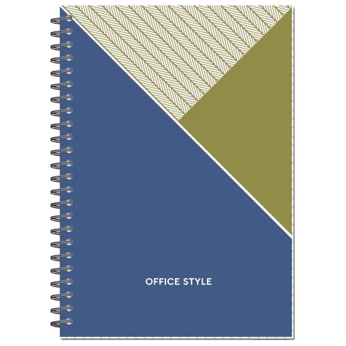 Бизнес-тетрадь А5,48л, обл. карт, греб, кл, Attache Economy, Office Style, голубая