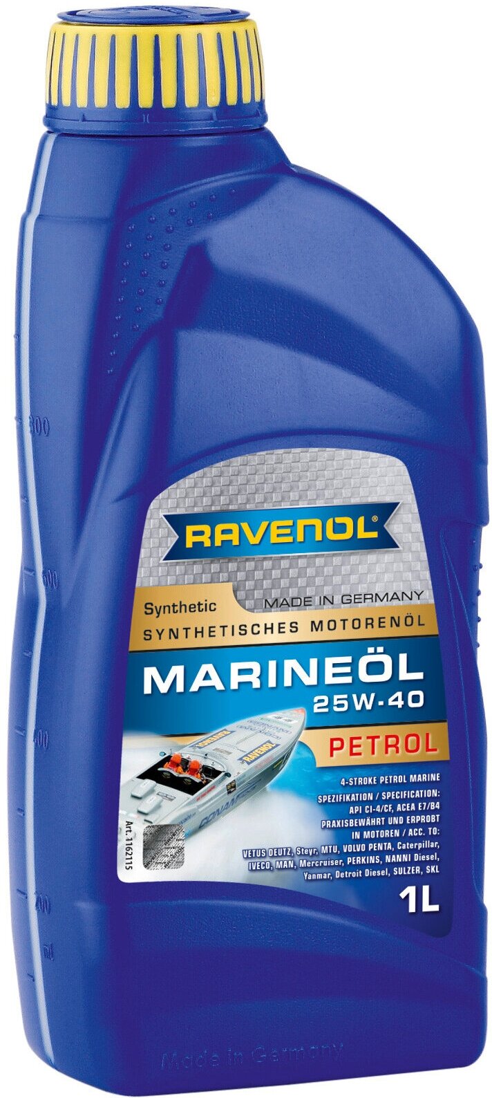 Моторное масло RAVENOL Marineoil PETROL SAE 25W-40 synthetic (1л)