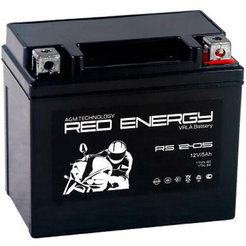 Аккумулятор Red Energy RS-1205 для мототехники (12В, 5Ач / 12V, 5Ah / стартерный ток 85А) YTX5L-BS, YTZ7S, YT5L-BS