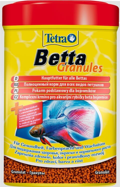 TETRA BETTA GRANULES корм гранулы для петушков и других лабиринтовых рыб (5 гр х 25 шт)