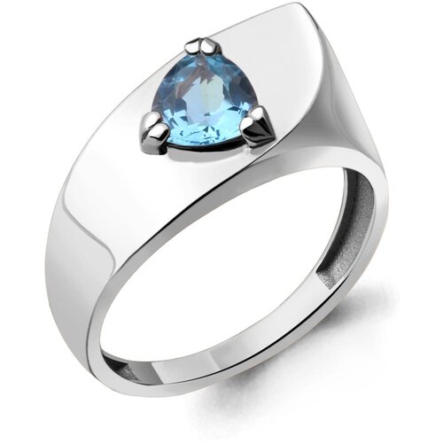 фото Серебряное кольцо aquamarine а6947605 с топазом, размер 17,5 diamant-online