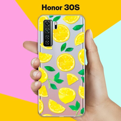 Силиконовый чехол на Honor 30S Узор из лимонов / для Хонор 30С силиконовый чехол узор из цветов на honor 30s