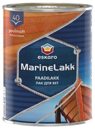 Лак Eskaro Marine lakk 40 полуматовый 0.95л ESL029