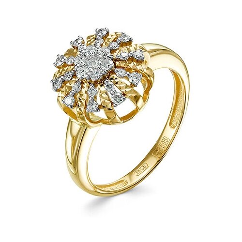 Кольцо Diamant online, желтое золото, 585 проба, бриллиант, размер 19, золотой