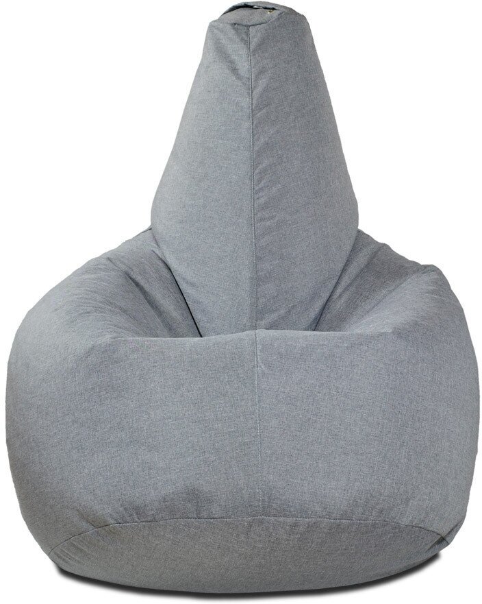 Мягкое кресло-мешок Груша Светло-серый цвет (размер XXXL) PuffMebel, ткань рогожка - фотография № 2