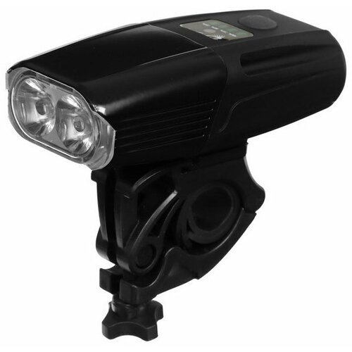 фото Фонарь велосипедный передний, 2 светодиода, 5 режимов сима-лэнд