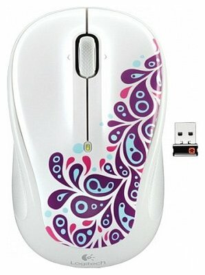 Беспроводная компактная мышь Logitech Wireless Mouse M325 White Paisley White USB