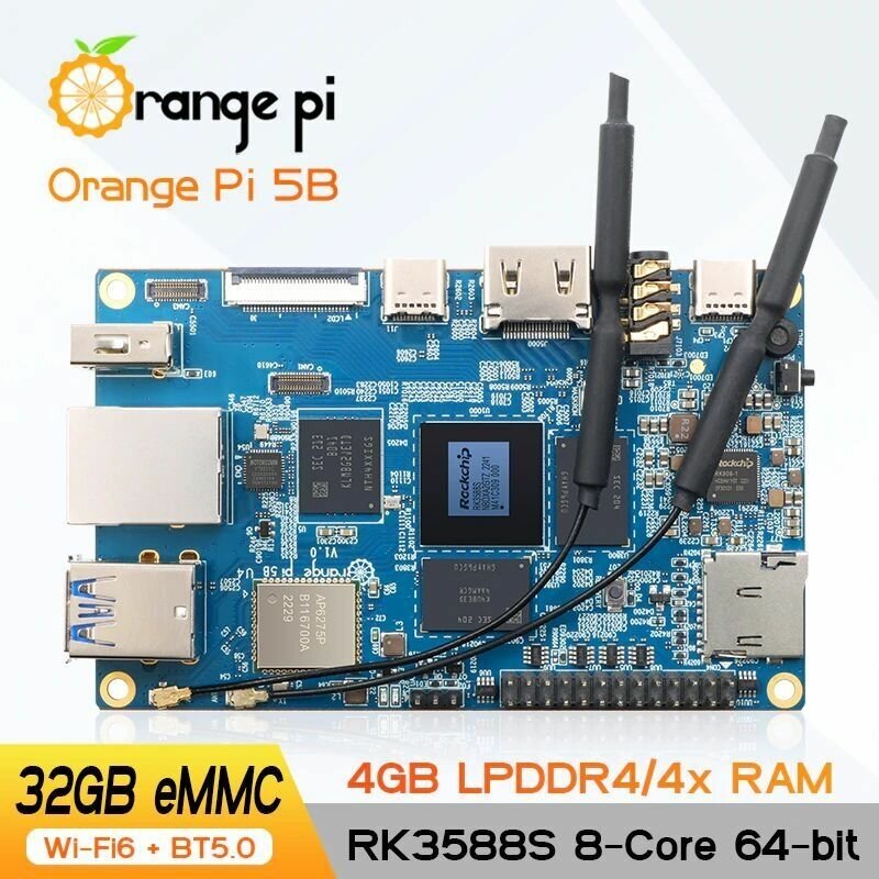 Orange Pi 5B (4gb 32gb) микрокомпьютер / одноплатный / орандж пай