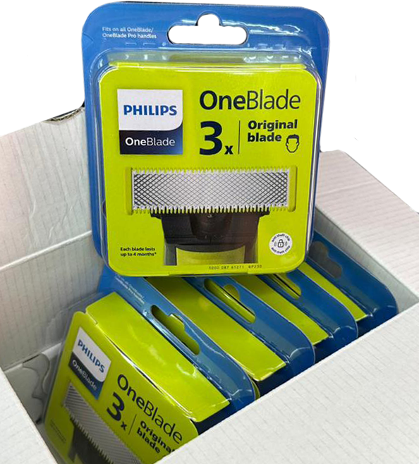 Сменные лезвия совместимые с бритвой Philips OneBlade QP230/50-3шт - фотография № 2