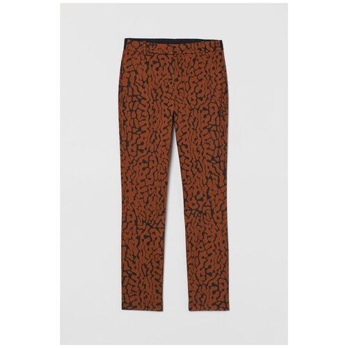 Брюки классические H&M, размер 6, коричневый trousers korean style slim fit work trousers men bottoms casual pants men spring summer ankle length pants