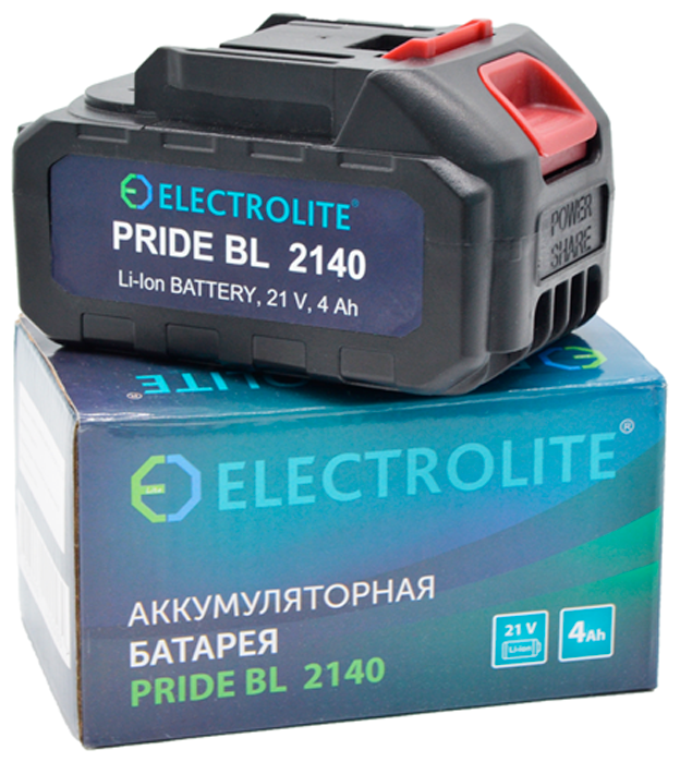 Зарядное устройство для аккумулятора / зарядное устройство для аккумуляторного инструмента Electrolite PRIDE CH 2140B ( 21 В;2,5 А; Li-ion, подходит для аккумуляторов makita )